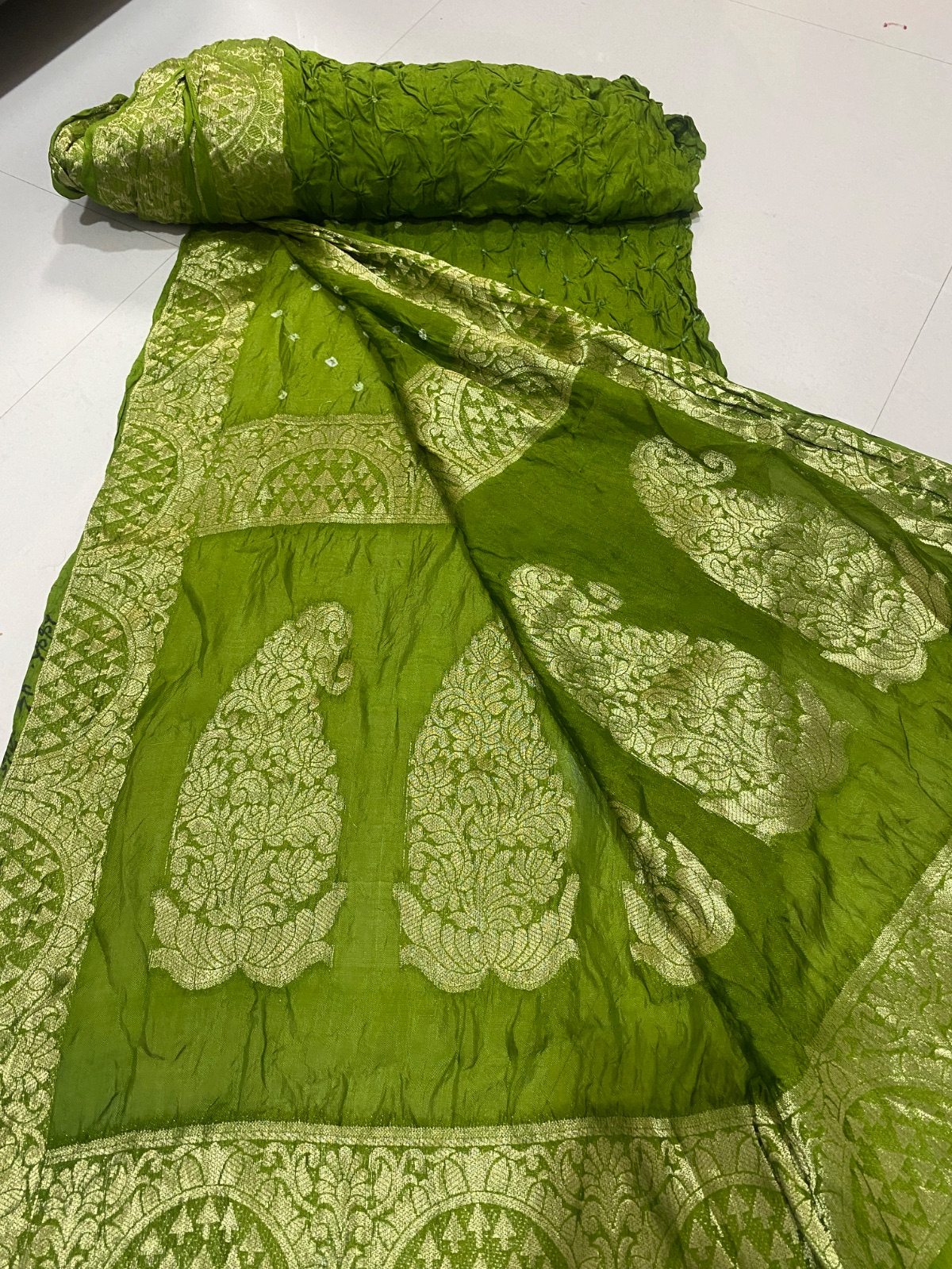 Parrot Green Kanjivaram Sarees